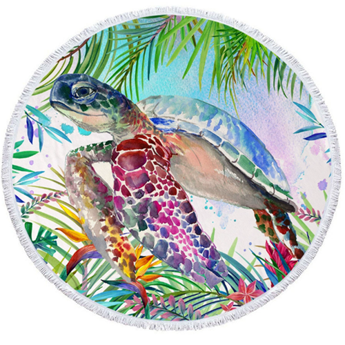Toallas de Playa Personalizadas con Tortuga Marina Tropical