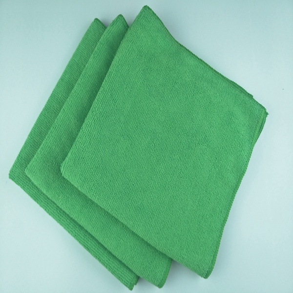 Toallas de microfibra de color verde para usos múltiples, productos frescos