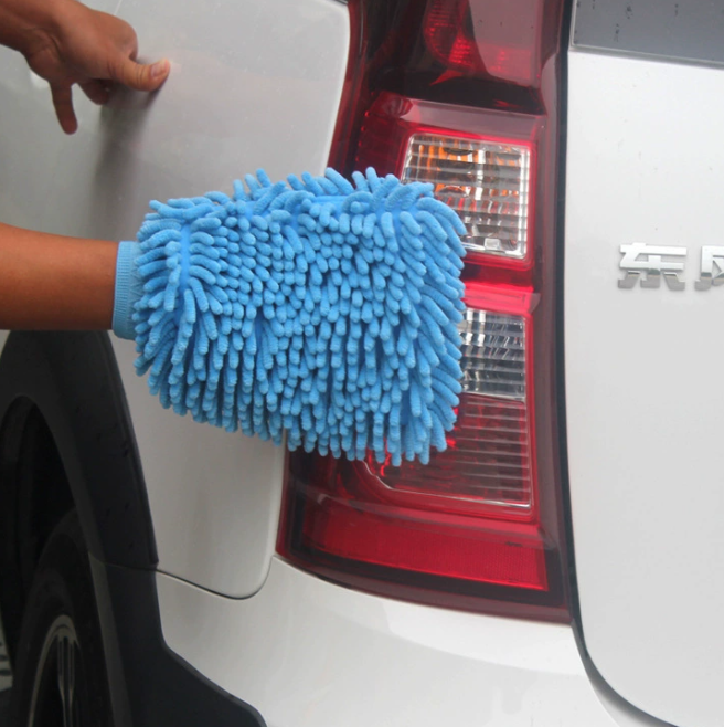 Guantes de microfibra de chenilla para lavado de automóviles